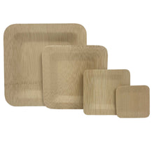 Load image into Gallery viewer, 3.5" Square Bamboo Plates - (400 count/case)