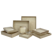 Load image into Gallery viewer, Tree Choice 9.4&quot; x 9.4&quot; x 1&quot; Wooden Square Heavy Duty Charcuterie Tray (24 count/case)